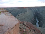 Raven checking out the view at the Goosenecks only a few miles from Mexican Hat.