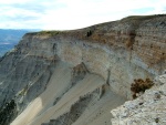 HUGE cliff further to the south west.  See the road going over the hill in the distance.