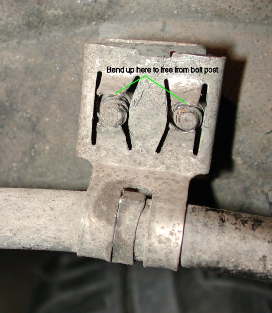 These are push on fasteners.. with no provision for removal.
So bent the metal a little with something pointy to get it off the posts.