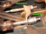 This is the tensioner adjustment mechanism.