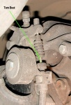 Here's what the other end looks like.. torn boot.. allows water straight in.. etc.